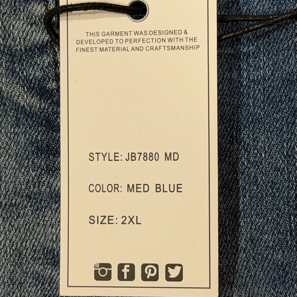 Judy Blue Sherpa Lined Denim Vest 2XL NWT Medium Wash Button Front Cozy Western - Picture 5 of 10